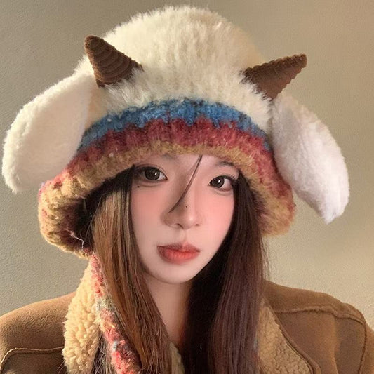 Fleece-Lined Beanie with Ear Flaps