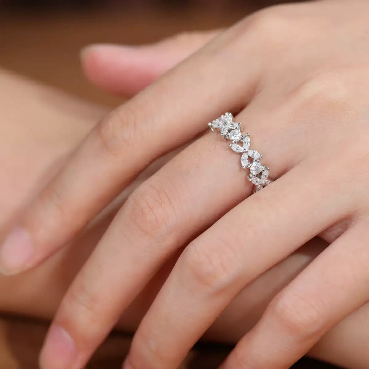 Moissanite Butterfly Band